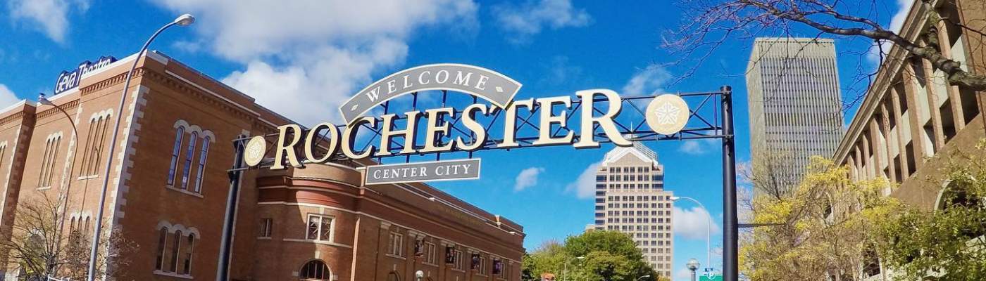 Welcome to Rochester Center City sign